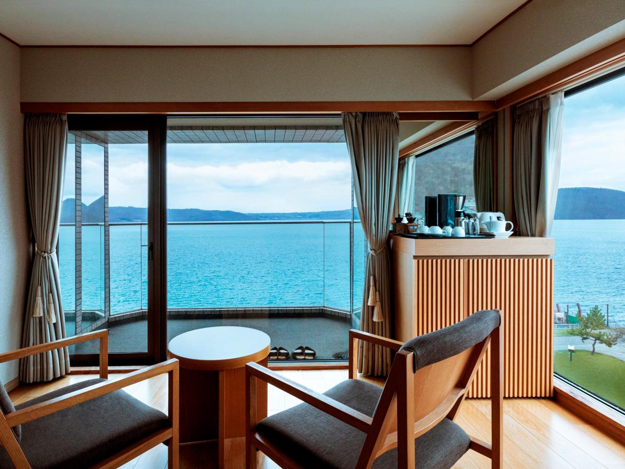 The Lake View Toya Nonokaze Resort Toyako Esterno foto
